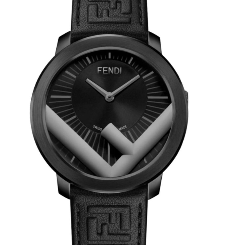 Fendi Men's Black Sunray Dial 41mm Watch